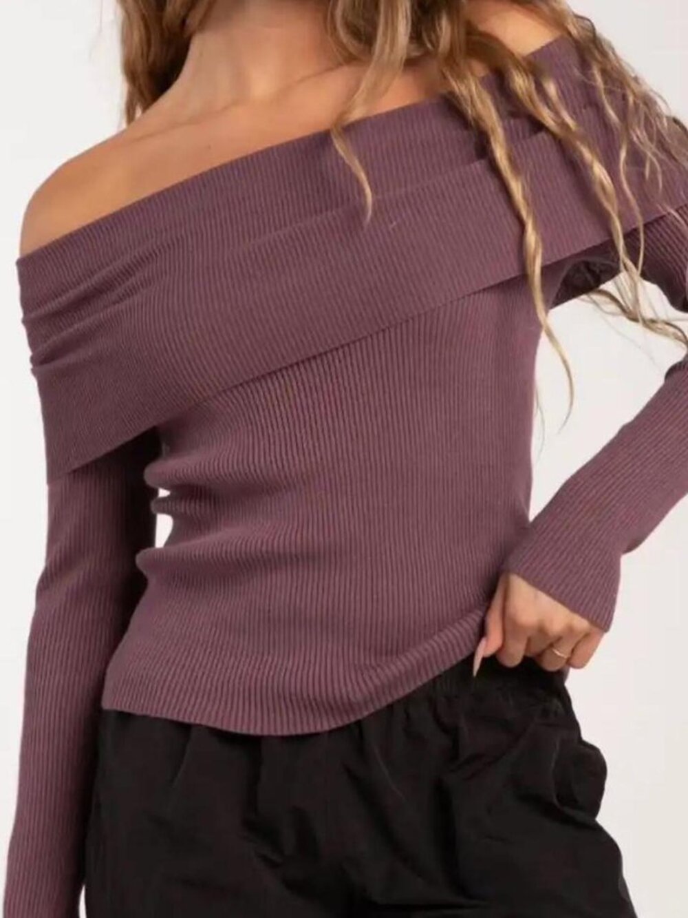 Tilly’s RSQ dusty purple off the shoulder top, S